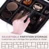 Travel Makeup Bag With Light Up Mirror, With 2X3X Magnifying Mirror And Adjustable Partitions, Portable Makeup Storage Box With 3 Color Lights For Cos